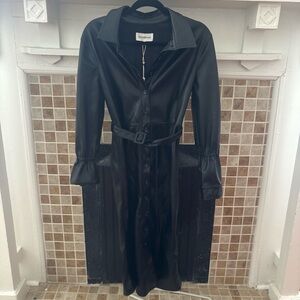 Heartloom Black Faux Leather Dress